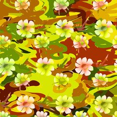 Bright background with flowers for your projects.