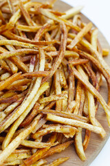 Crispy banana sticks. Fruit snack