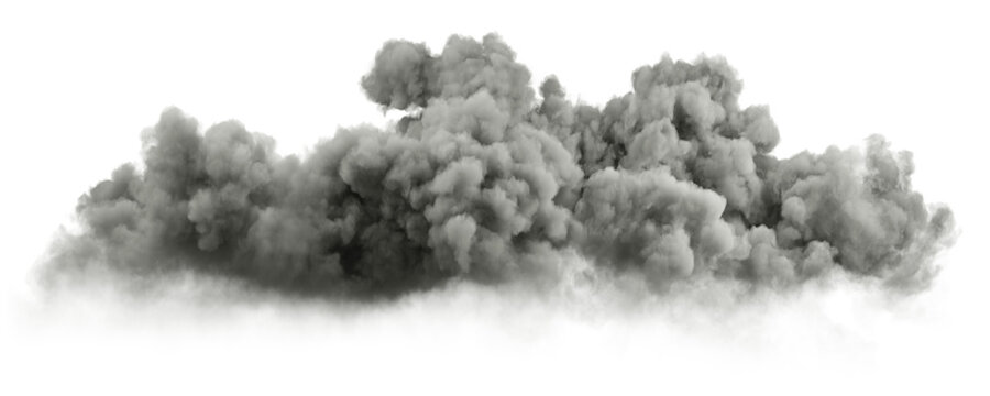 Rainy weather cloudscape clipart on transparent backgrounds 3d render png file