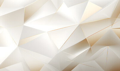 Poly abstract background white and golden lines