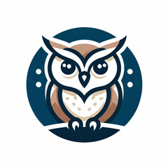 Fototapeta premium flat logo of Vector owl design