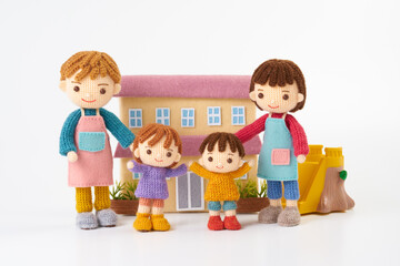 あみぐるみ人形　保育、幼稚園イメージ