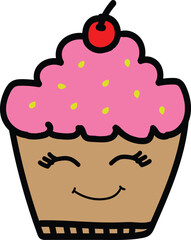 cupcake with cherry
