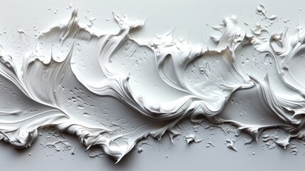 Watercolor images in white tones painted on a white background for use in various designs.