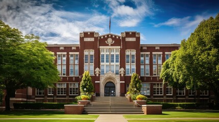 education high school building