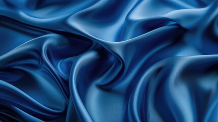 Luxurious abstract with a deep blue satin texture, embodying opulence and elegance, Ai Generated.