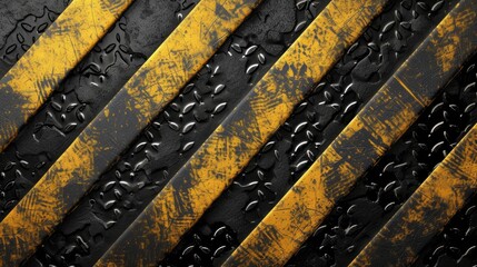 The fusion of black and yellow metal textures forms a bold and vibrant background, Ai Generated.