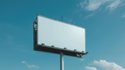 Spacious blank white billboard or poster offers a versatile canvas for various promotions, Ai Generated.