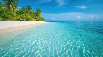  Crystal clear blue water and white sandy beaches define a beautiful tropical paradise, Ai Generated. © Crazy Juke