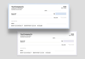 Blank Check / Cheque Layout