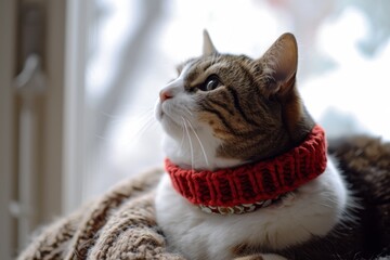 A beautiful cat with captivating eyes gazes at the camera, showcasing its fluffy fur and adorable face