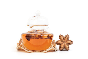 Bring the peel of Plukenetia volubilis or Sacha inchi dried to make a tea to drink for health...