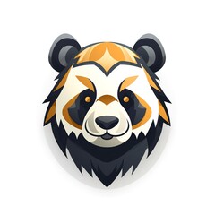flat logo of Vector panda design 