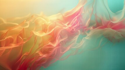 Abstract Smoke Flow in Warm Tones