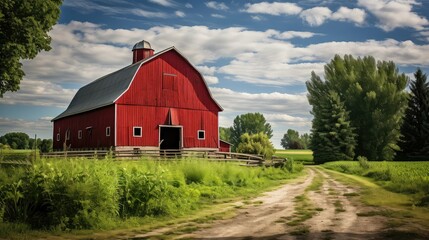 agriculture farm red barn