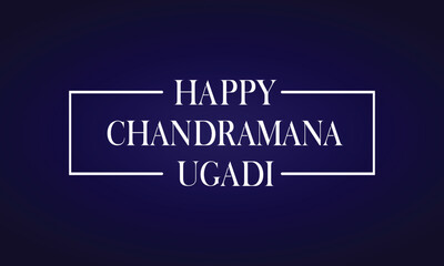 Happy Chandramana Ugadi Stylish Text Design