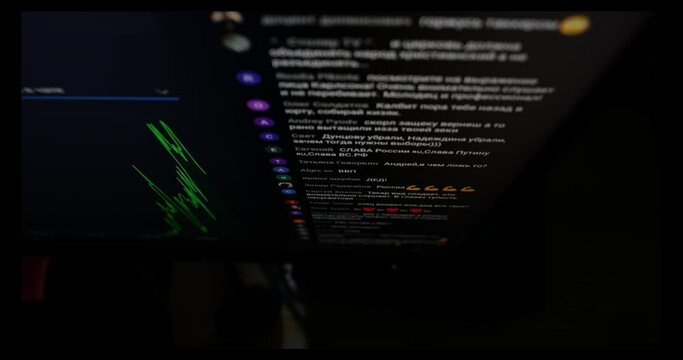 interface analytics on YouTube channel. Creative studio graphics and counters