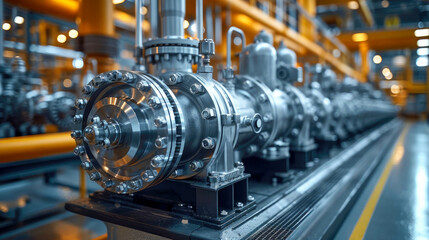 Fototapeta premium Industrial equipment. Industrial background. Automotive industry. Automotive electric engine