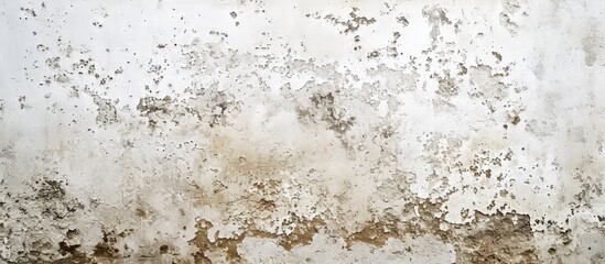 Obraz premium A detailed shot capturing the intricate pattern of black mold spreading across a stark white wall, resembling a winter landscape with freezing liquid running down the surface.