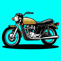 classic motorcycle vector illustration Artwork
