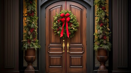 Fototapeta na wymiar ornament holiday door