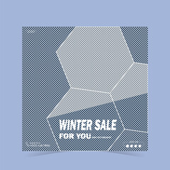 Flat winter sale instagram posts collection
