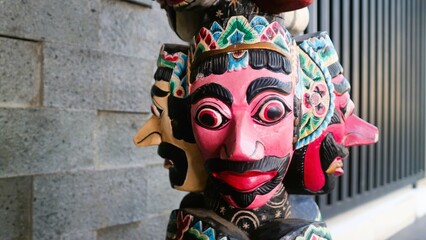 Topeng Tradisional Indonesia. Indonesian wooden masks, one of the traditional art culture from...