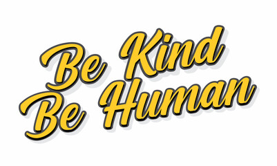 text of be a nice human