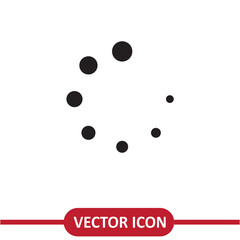 Spinner of dots icon simple flat trendy style vector illustration on white background..eps