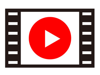 Obraz premium Illustration material of simple video icon