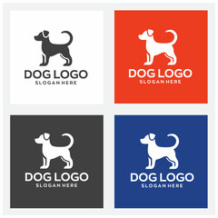 dog logo design with editable vector file