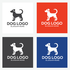 dog logo design with editable vector file