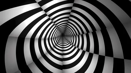 Rolgordijnen Optical illusion, charming abstract pattern background © jiejie