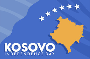 Kosovo Independence Day February 17 - obrazy, fototapety, plakaty