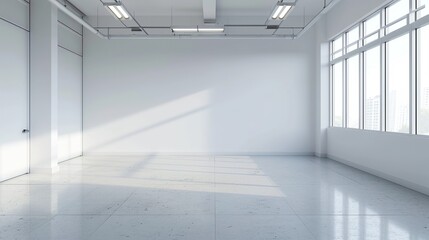 Empty wall space. empty wall mock up, 3D rendering