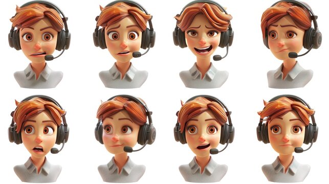 Facial Gestures of a Customer Service Professional