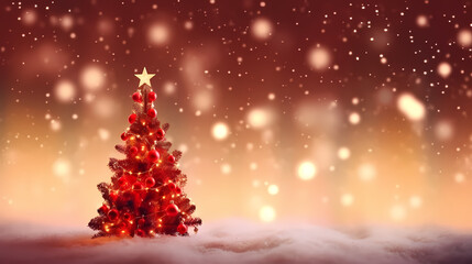 Obraz premium Christmas tree, happy new year concept