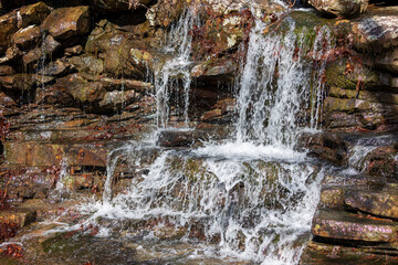 Beautiful waterfall after heavy winter rains at Mount Magazine, Arkansas.