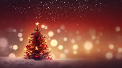 Fototapeta na wymiar Christmas tree, happy new year concept