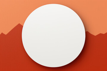 Minimalist Circle Against Orange Background