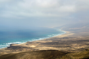 Misty beach at Cofete Fuerteventura