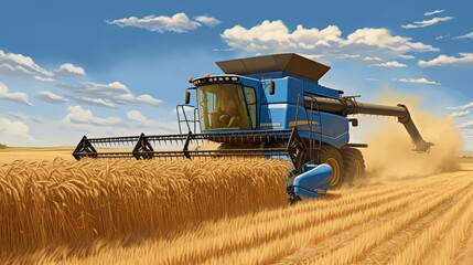 Fototapeta premium harvest combine farm