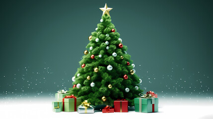 Fototapeta premium Christmas tree, Christmas background