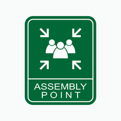 Assembly Point Icon - Vector, Sign and Symbol for Design, Presentation, Website or Apps Elements.