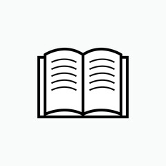 Book Icon. Library, Literary. Reference, Science Symbol - Vector. 