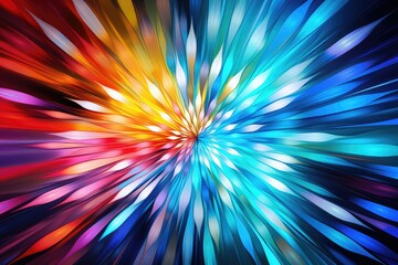 Explosion of Vibrant Colors in Abstract Motion