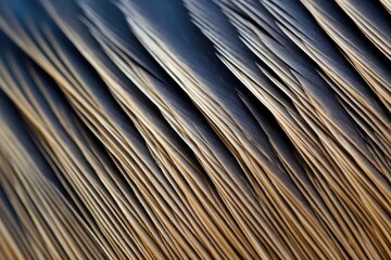 Abstract Close-Up of the Textured Patterns in Bird Feathers with Natural Brown Hues