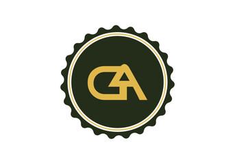 Elegant initial letter GA, AG logo vector, Creative Lettering Logo Vector Illustration.