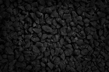 Rolgordijnen Natural stone pattern for background, black and grey stone gravel texture. © Nattha99