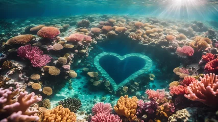 Fotobehang coral reef and coral © Chessada